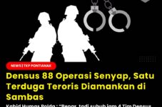 Densus 88 Tangkap Terduga Teroris di Sambas