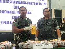 Pangdam XII/TPR Serahkan Barang Bukti 11 Kilo Sabu ke BNN