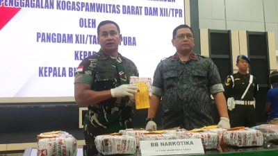 Pangdam XII/TPR Serahkan Barang Bukti 11 Kilo Sabu ke BNN