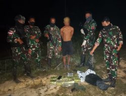 Personel TNI di Perbatasan Kembali Gagalkan Upaya Penyelundupan Sabu