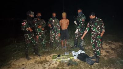 Personel TNI di Perbatasan Kembali Gagalkan Upaya Penyelundupan Sabu