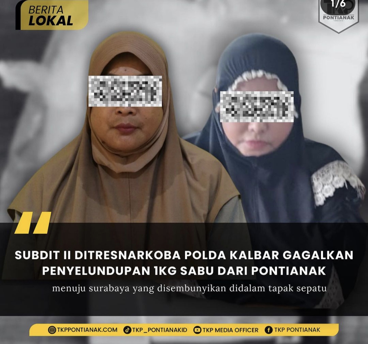 Dua Wanita Selundupkan Satu Kilo Sabu Melalui Sandal Ditangkap