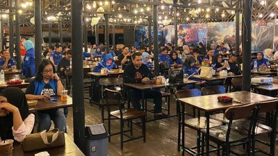 DPC Partai Demokrat Pontianak Nobar Debat Pilpres Bersama Kader