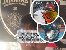 Spesialis Pencuri Helm diringkus Tim Macan Polsek Pontianak Selatan