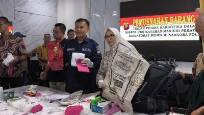 15 Kg Narkotika Jenis Sabu Asal Malaysia Dimusnahkan Polda Kalbar