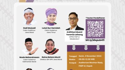 Muda Mahendrawan Jadi Pembicara Diskusi Publik yang Digelar FISIP Universitas Indonesia