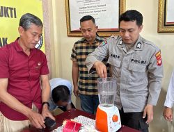 Satres Narkoba Polresta Pontianak Musnahkan Barang Bukti Sabu