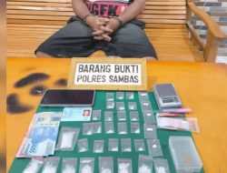 Diduga Edarkan Sabu, Seorang Pria di Pemangkat Ditangkap Polisi
