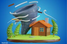 Puting Beliung Terjang Batu Ampar, Rumah Warga Terhantam Pohon Kelapa, Satu Orang Dilarikan Ke Puskesmas