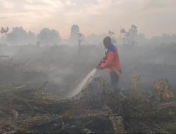 Lahan Terbakar di Arang Limbung Kubu Raya