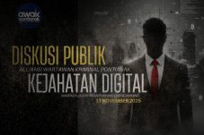 Diskusi Publik Kejahatan Digital, AWAK Pontianak Hadirkan Tiga Narasumber Kompeten