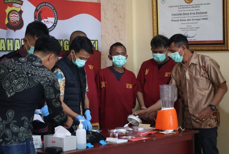 Polresta Pontianak Musnahkan Sabu dan Ekstasi Hasil Tangkapan