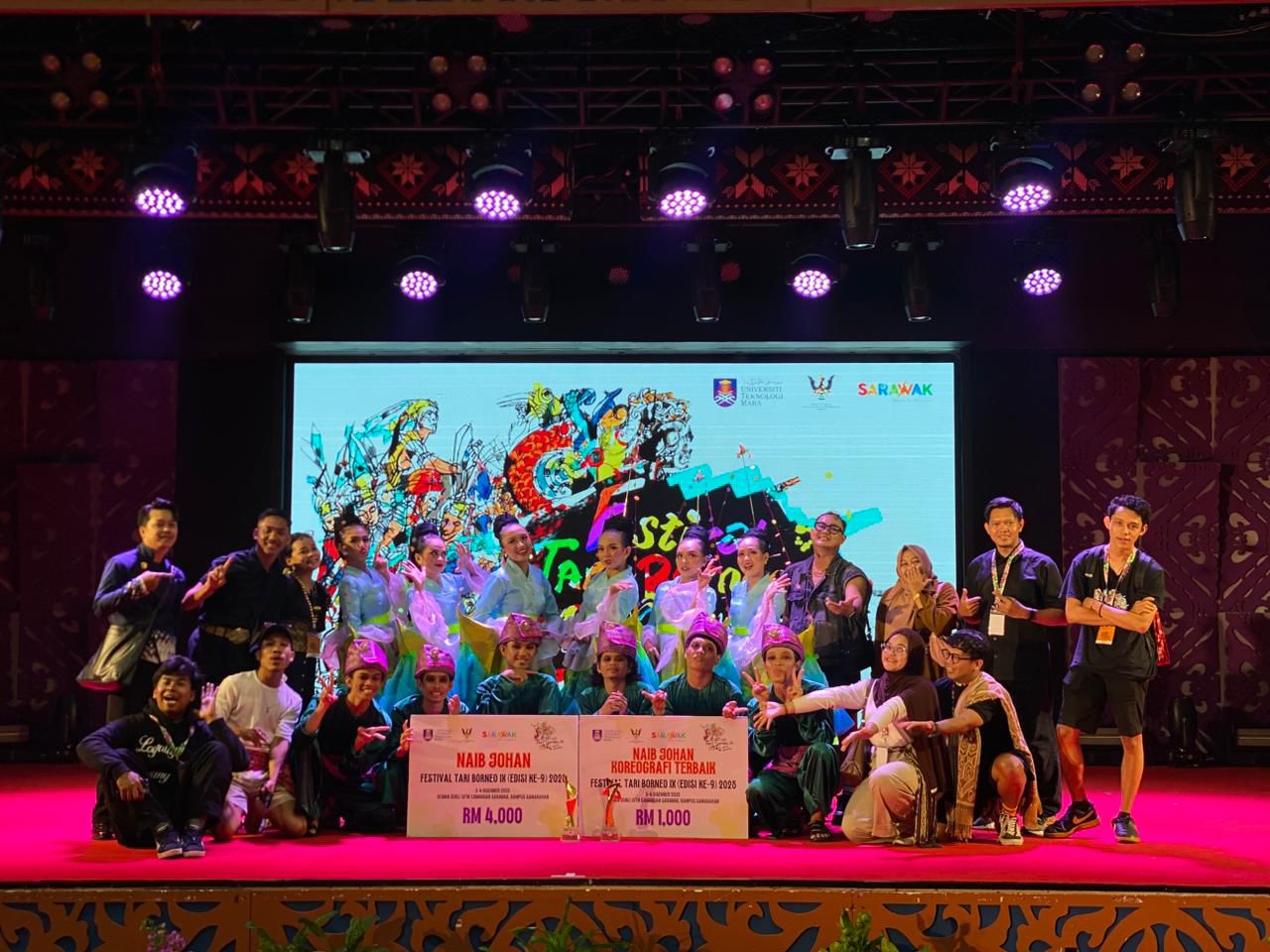 Mahasiswa Untan Raih Juara II Umum dan Koreografer Terbaik di Festival Tari Borneo Sarawak