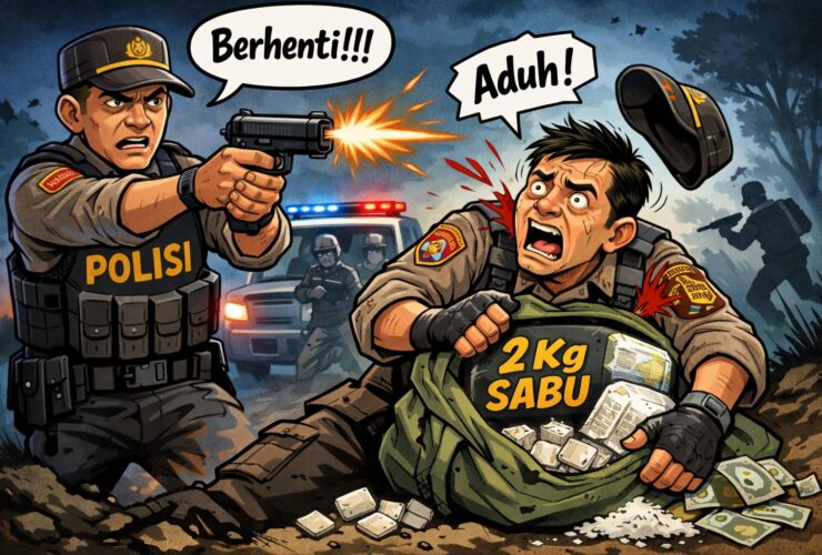 Dugaan Jaringan Narkoba, Oknum Polisi Diamankan dengan 2 Kg Sabu