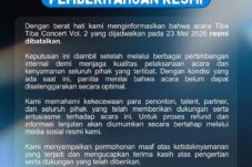Tiba-Tiba Konser Batal, Panitia Janji Refund Tiket
