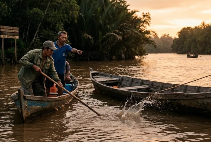 Pemancing di Batu Ampar Diduga Diterkam Buaya, Korban Hilang Diseret ke Dalam Sungai