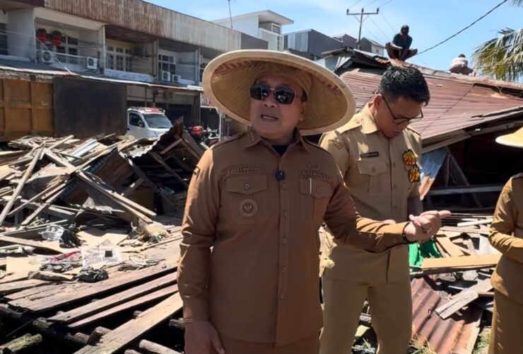 Bupati Sujiwo Bangun Taman Paskap, Wajah Baru Pasar Kakap Ditargetkan Rampung Agustus
