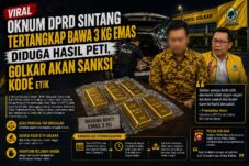 Viral Oknum DPRD Sintang Tertangkap Bawa 3 Kg Emas Diduga Hasil PETI, Golkar akan Sanksi Kode Etik