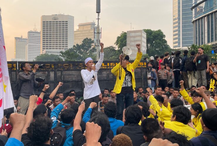 Aparat Janji Tak Bawa Senpi Saat Amankan Demo Mahasiswa di Bundaran HI