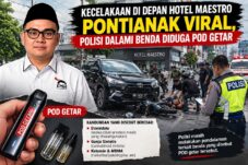 Lakalantas di Depan Hotel Maestro Pontianak Viral, Polisi Dalami Benda Diduga POD Getar