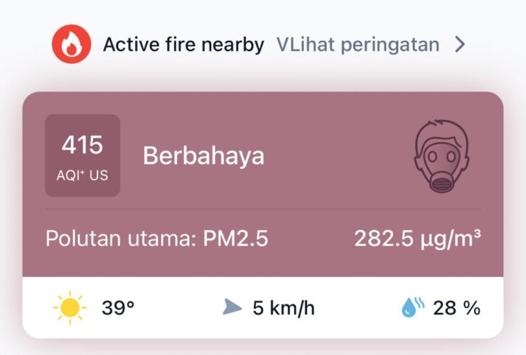 Kualitas Udara di Pontianak Berbahaya, Warga Diminta Tak Olahraga di Luar Ruangan