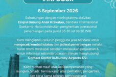 Imbas Abu Vulkanik Anak Gunung Krakatau, Dua Penerbangan di Supadio Dibatalkan