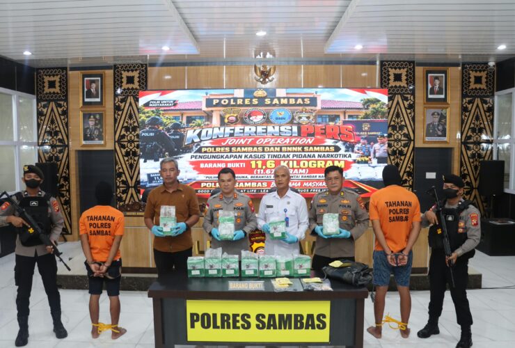 Pakai Modus ‘Ranjau’, Dua Pemuda di Sambas Edarkan 11,67 Kilo Sabu di Perbatasan